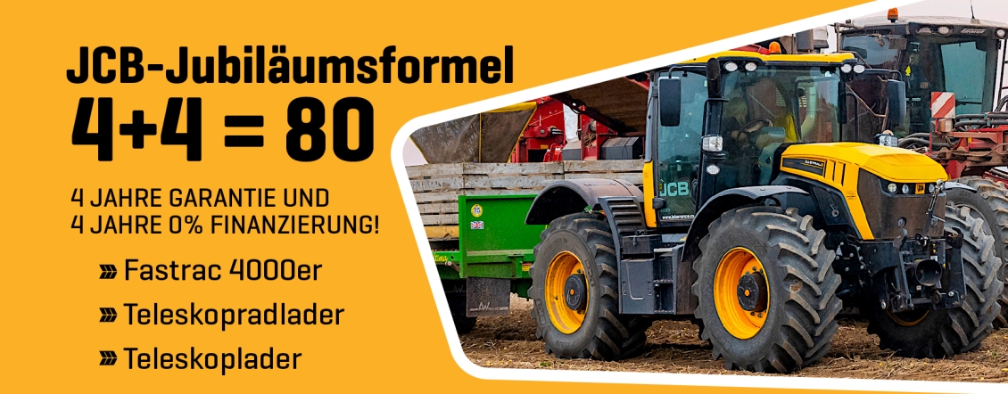 4 + 4 = 80 Jahre JCB - Jubil&auml;umsaktion